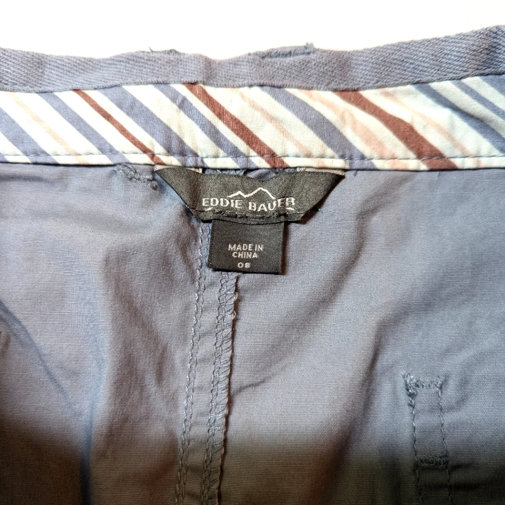 Ladies Eddie Bauer Grey Chino Skirt Size 8